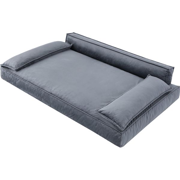 Letto Per Cani Divano Per Cani Cuscino Per Cani Cesto Per Cani Divano Per Cani Letto Per Animali Cesto Per Cani Divano Per Cani, Facile Da Pulire, Grafite, Misura Xxl: 120X77 Cm-image