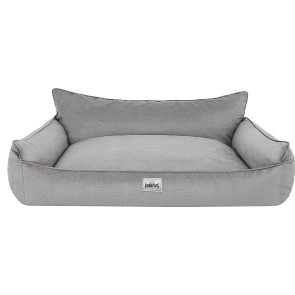Letto Ortopedico Per Cani Joker Letto Per Cani Divano Letto Cestino Materasso Letto Per Animali Xxl 106X80 Cm Velluto Grigio Chiaro-image