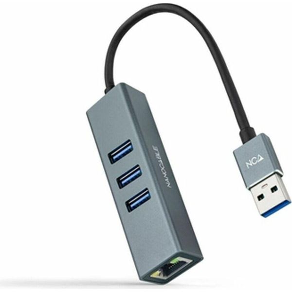 Hub Usb 3.0 Nanocable 10.03.0407/ 3Xusb/ 1Xrj45/ Grigio-image