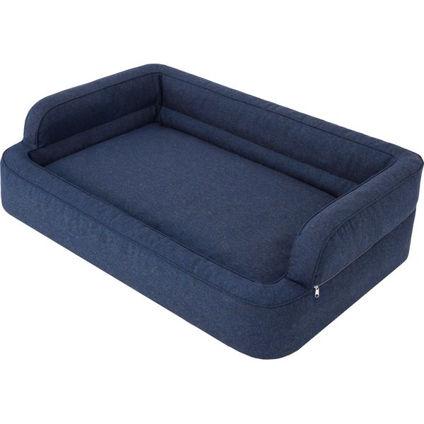 Letto Per Cani, Arredamento Per Animali, Letto Per Gatti, Sfoderabile, Cesto Per Cani, Cuscino Per Cani, Sdraio Per Cani, Posti Letto, Divano Per Cani, Blu Navy, Xxl: 117X79 Cm-image