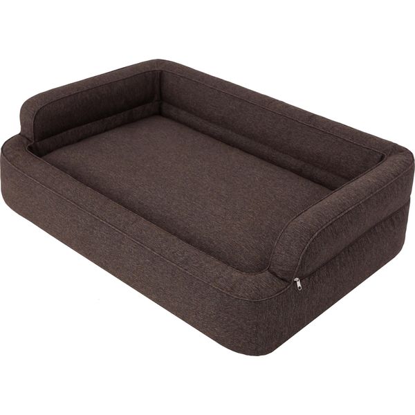 Letto Per Cani, Arredamento Per Animali, Letto Per Gatti, Sfoderabile, Cesto Per Cani, Cuscino Per Cani, Lettino Per Cani, Posti Letto, Divano Per Cani, Marrone, L: 78X47 Cm-image