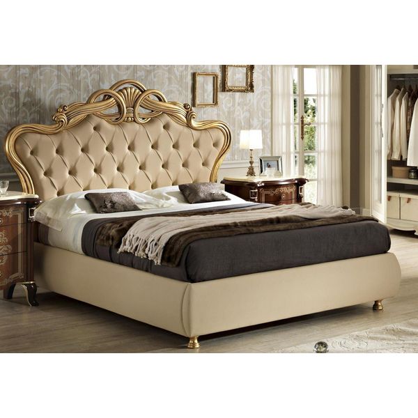 Letto Matrimoniale Stile Chesterfield 211 X 176 X 159 Cm Jvmoebel-image
