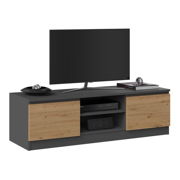 Tavolino Per Tv Saba 1 - Rovere Artisan / Antracite-image