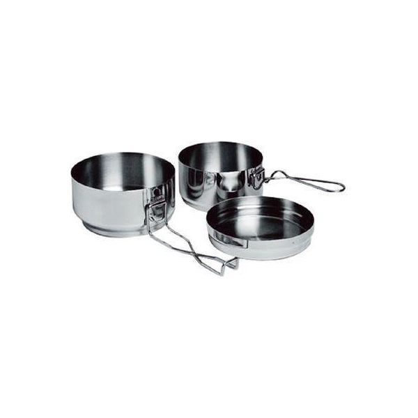 Eschus In 3 Parti. (0,9L + 0,5L) + Coperchio, Acciaio Inox-image