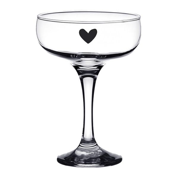 Clayre & Eef Bicchiere Da Champagne 150 Ml Vetro Herz-image
