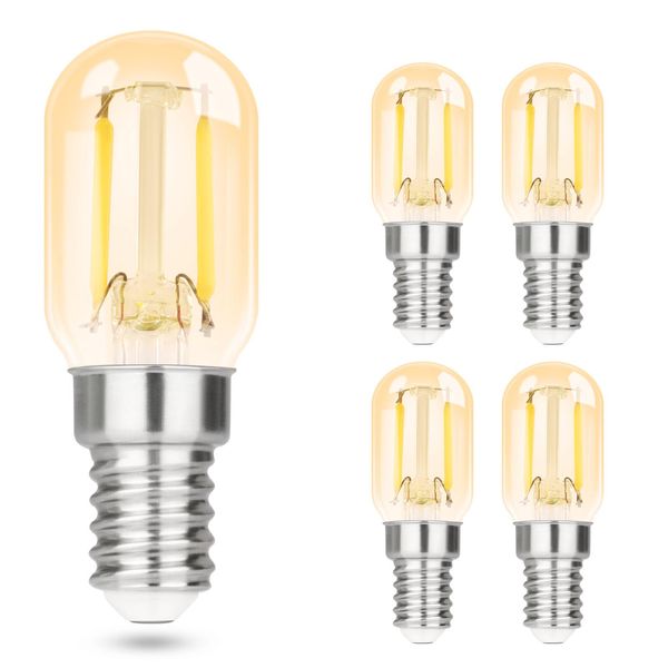 Zmh 4 Pezzi Lampadina E14 Led Bianco Freddo Vintage T22 Led Lampadina Lampada E14 Lampadine 2W 2700K Lampadine Edison-image