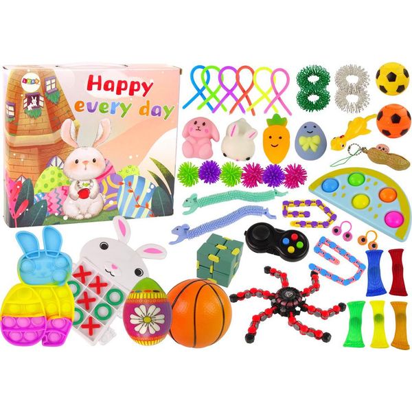Giocattolo Fidget Di Pasqua "Pop It Squishy Antistress"", Set Di 41 Pezzi."-image