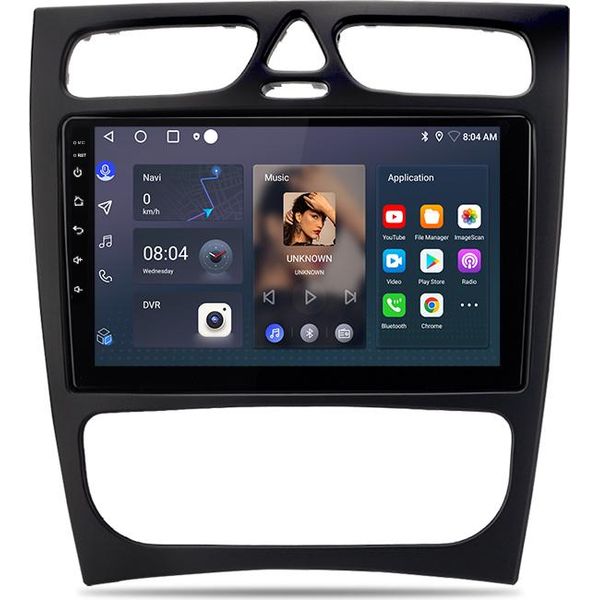 9 "Android13 Carplay Autoradio 4+64G 8Core Gps Navi Dab+ Wifi 4G Bt Per Mercedes Benz Clk W209 W203 Swc Wifi Bt"-image