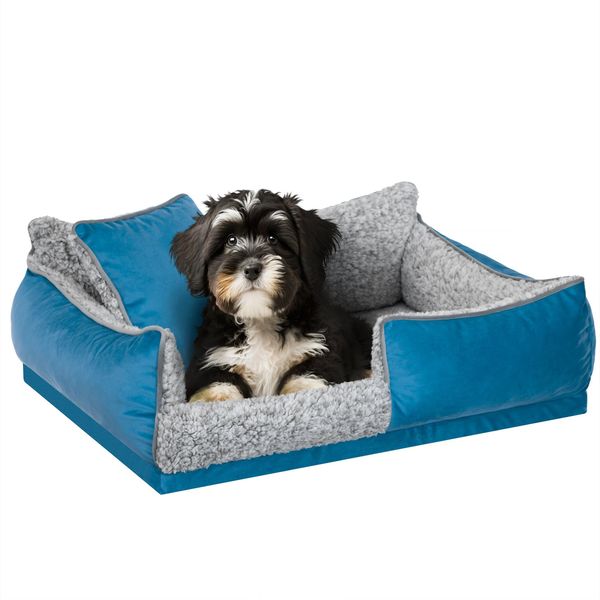Letto Per Cani "Porto"" - 55X40 Cm - Materasso Per Animali Domestici, Letto Per Gatti, Cuscino Per Cani | Cestino Per Cani Con Cuscino, Antiscivolo E Lavabile | Pillowprim"-image