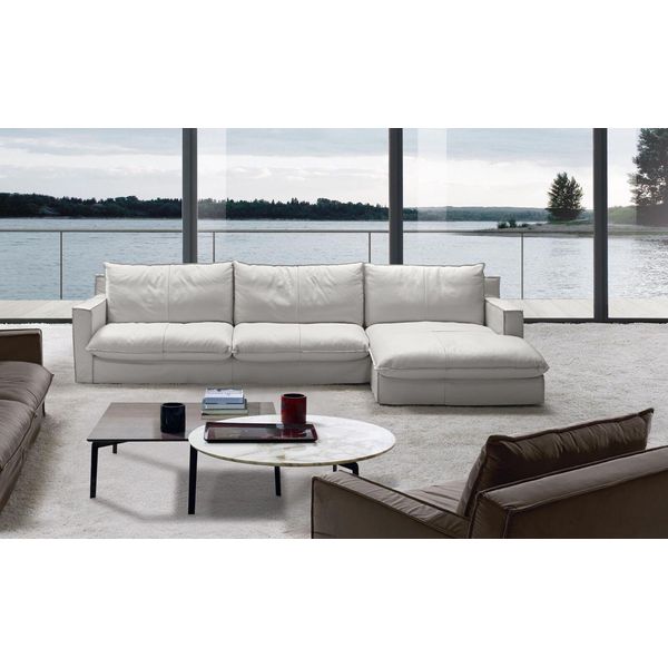 Divano Ad Angolo In Pelle Divano A L Design Di Lusso Imbottito Bianco Soggiorno Prianera Jvmoebel-image