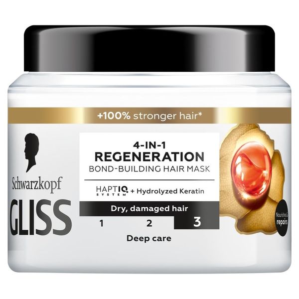 Gliss Aqua Revive Maschera Rigenerante 4 In 1 Per Capelli - 400 Ml-image