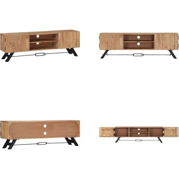 Mobile Tv Vidaxl 140 X 30 X 45 Cm In Legno Massiccio Di Acacia - Mobile Tv - Mobile Tv - Mobile Tv - Mobile Tv-image