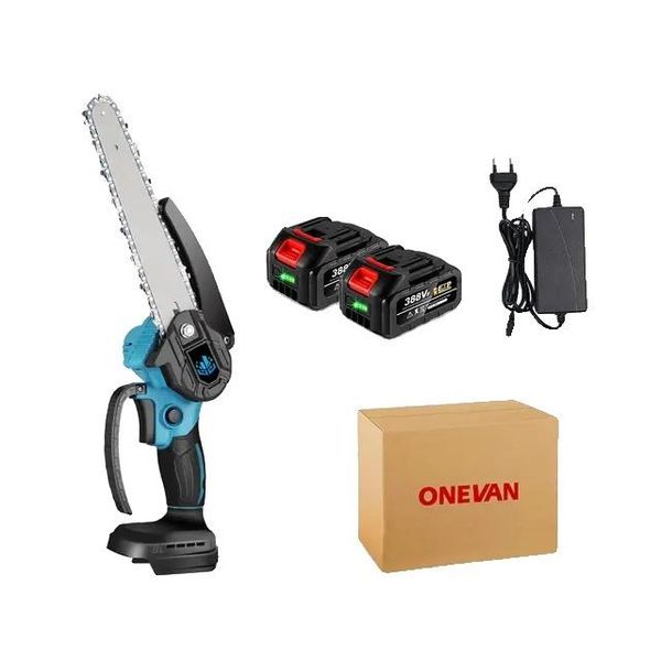 Motosega Elettrica, Motore Senza Spazzole, Ricaricabile, Set Di 2 Batterie-image