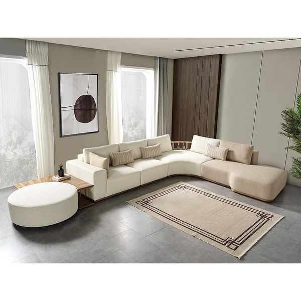 Soggiorno Divano Angolare Bianco Design Moderno Jvmoebel-image
