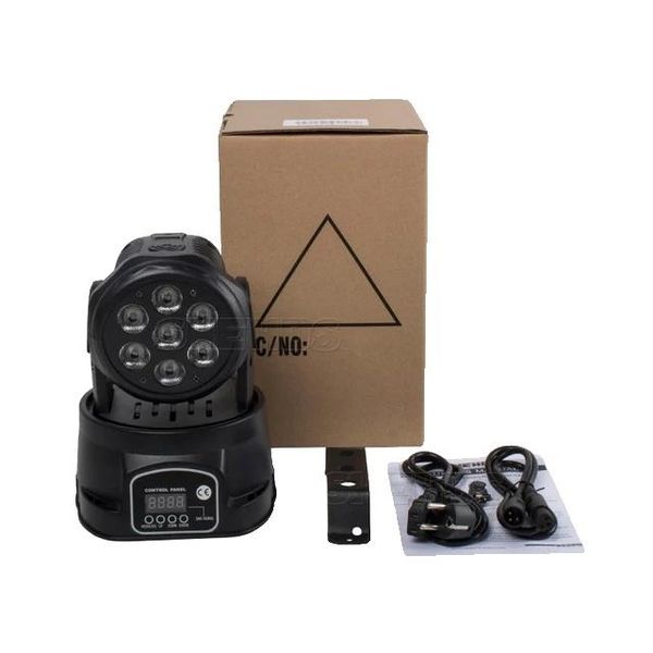 Led Wash Moving Head Light, Rgbwa+Uv 6In1, Spedizione Veloce, 4 Pezzi 7X18W 6IN1, Spina Ue-image