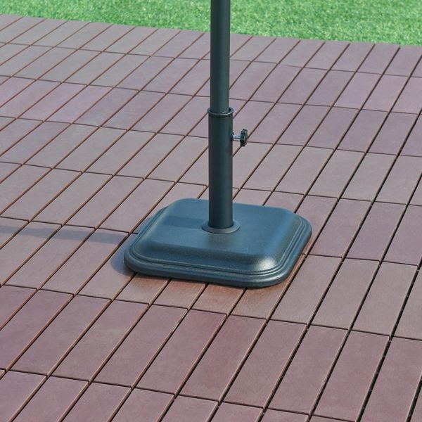 Supporto Per Ombrellone 'Biccari' In Cemento 35X35X4,5 Cm Quadrato 11 Kg Nero-image