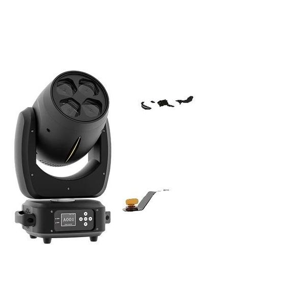 Lampada A Testa Mobile A Led, Funzione Zoom, Miscelazione Colori Rgbw, 4X40W, Spina Ue-image