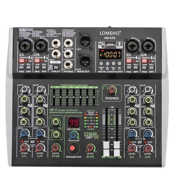 Mixer, 99 Effetti Dsp, Connessione Bluetooth, 6 Canali Eu Plug-image