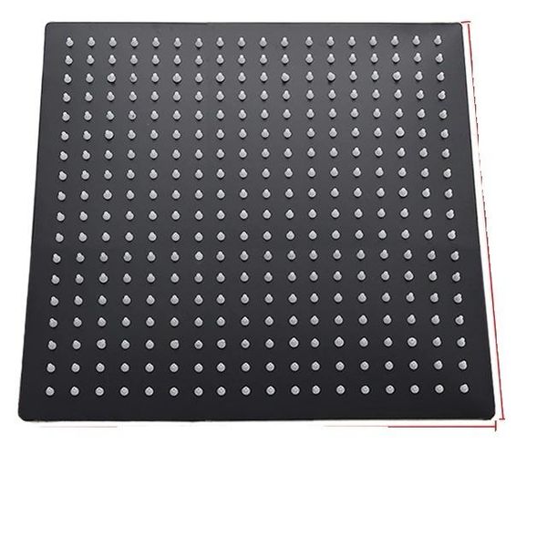Soffione A Pioggia, Dimensioni 40Cm * 40Cm, Montato A Soffitto, Nero Opaco-image