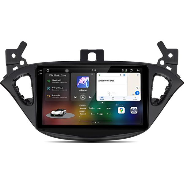 2K 9,5 "Android 15 Autoradio 8+256GB 8-Core Per Opel Corsa E 2015-2019 / Opel Adam 2013-2016 Carplay Gps Navi Wifi 4G Bt Dab+ Swc Usb"-image