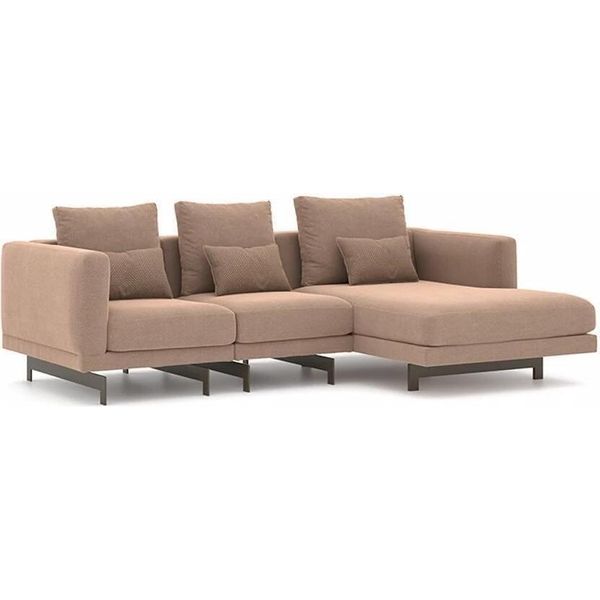 Soggiorno Divano Angolare Beige Mobili Imbottiti Divano Jvmoebel-image