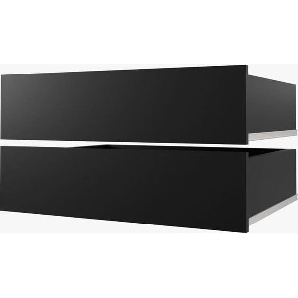 Set Di 2 Cassetti Uni Per Armadi Largh. 100 Cm - Nero-image