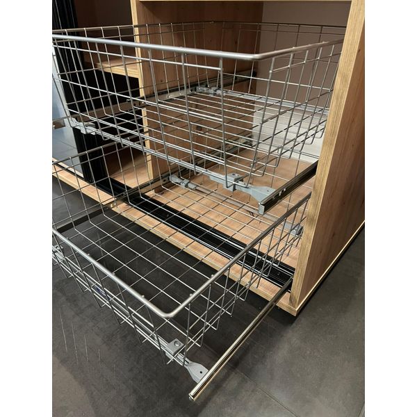 Cestello Portaoggetti In Filo Metallico Per Armadio Unis - Profondità 60 Cm-image