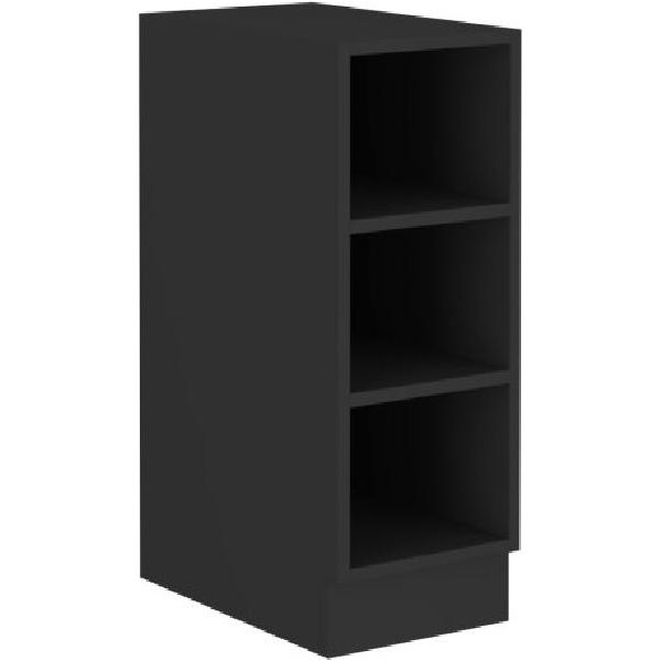 Armadietto Inferiore Aperto Agafija - Larghezza 30 Cm, Nero-image