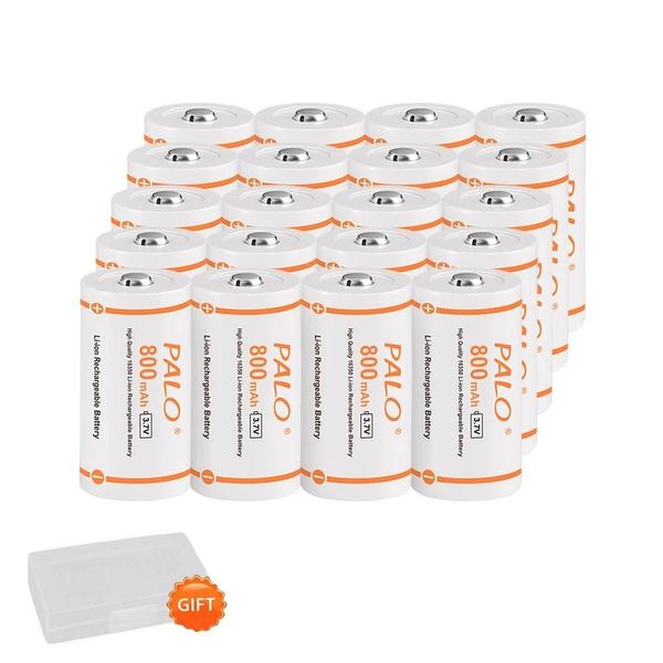 Batterie Ricaricabili CR123A, Capacità 800Mah, Tecnologia Li-Ion, 20PCS CR123A-image