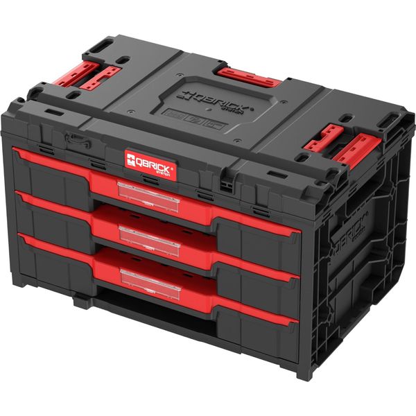 Qbrick System One Cassetto 3 Cassetta Portautensili 2.0 Cassetta Portautensili 587 X 380 X 340 Mm 27 L Con Tre Cassetti-image
