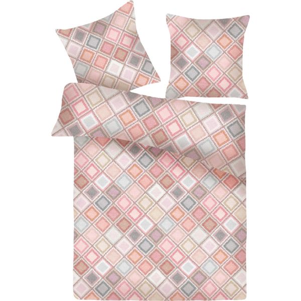 Biancheria Da Letto 2 Pezzi ( Printempo ) Copripiumino 135X200Cm + Federa 80X80Cm Set Piumone Con Cerniera, 100% Cotone-image