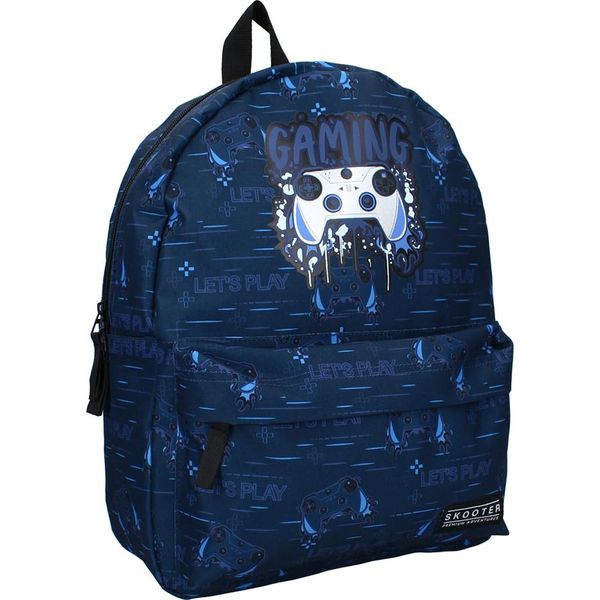 Skooter Zaino Blu Ergonomico, Spazioso E Con Tasche Con Zip Zaino Per La Scuola-image
