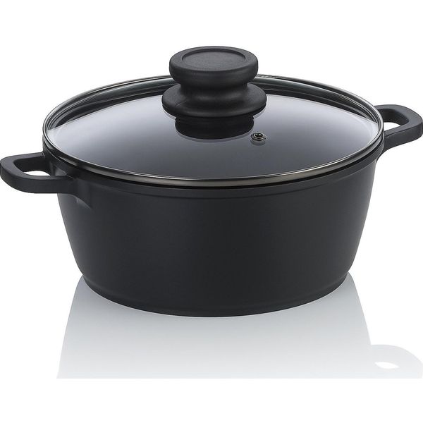 Casseruola, 1,7 L, Con Coperchio, Nera, Antiaderente, Senza Pfas/Ptfe, In Alluminio Fuso - Kela | Atura-image