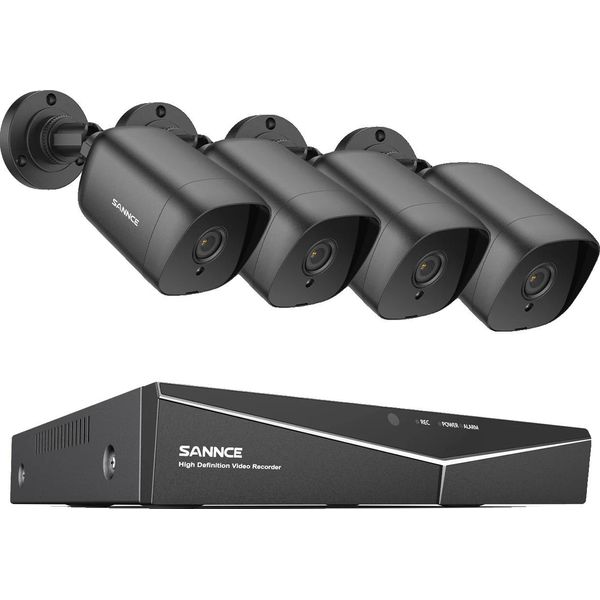 Sannce Sistema Di Sicurezza Domestica Intelligente, 8CH Dvr, 5MP Telecamere A Visione Notturna, Nessuno-image