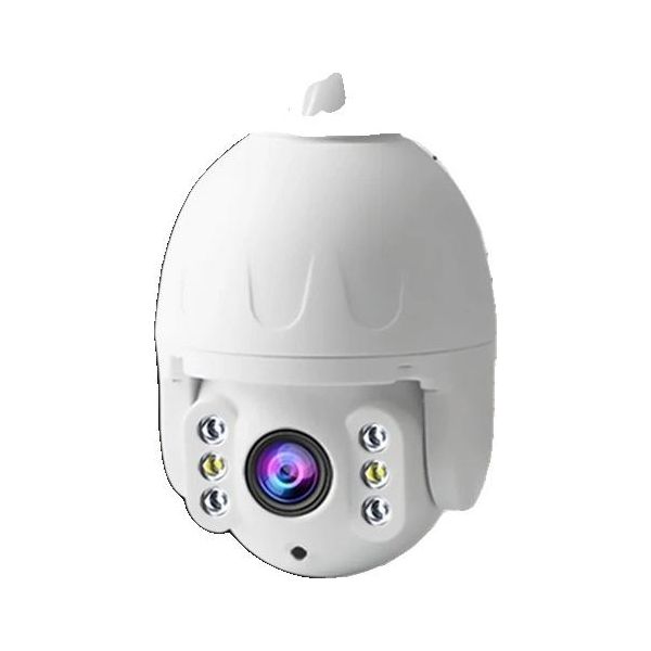 Telecamera Di Sorveglianza Per Esterni, Funzione Pan/Tilt A 360°, Visione Notturna A Colori, 8 Mp, Spina Ue-image
