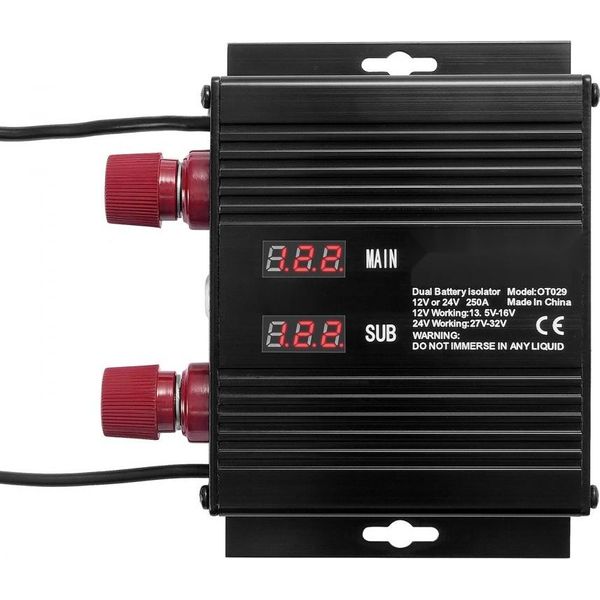 Relè Di Scollegamento Controllato Dalla Tensione Da 250 Amp - 12 V/24 V - Relè Vsr Universale - Isolatore Di Batteria Per Auto, Camion, Atv, Rv - Interruttore Di Alimentazione Del Controller Di Avviamento-image