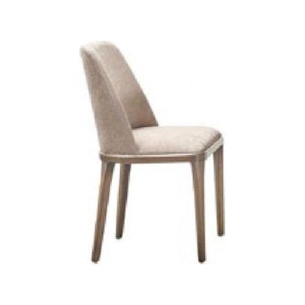Lusso Design Sedia Imbottita Sedie Seduta Sala Da Pranzo Legno Poltrona Tessile Vero Legno Nuovo-image