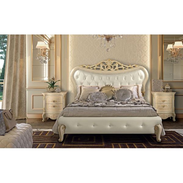 Letto Tappezzeria Design Letti Matrimoniali Camera Da Letto Legno Struttura Letto Chesterfield Nuovo-image