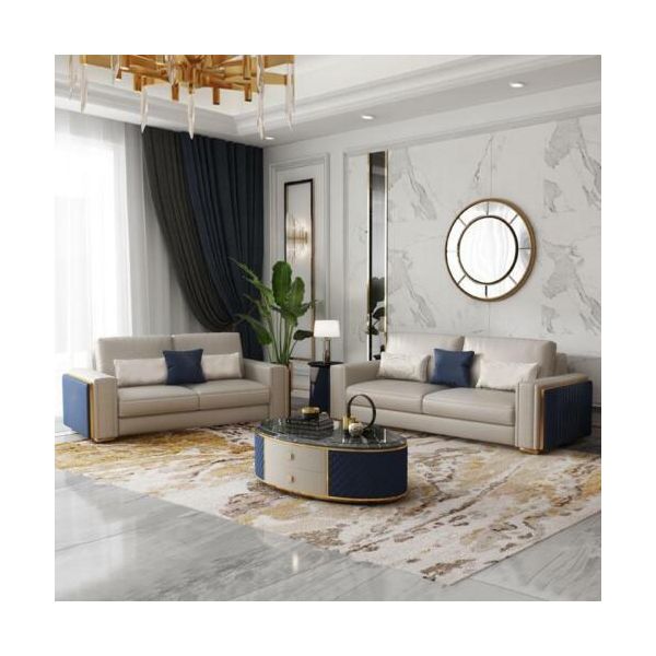 Set Di Divani 3+2+1 Design Divani Moderni Divano In Pelle Divano Zona Giorno Divano Seduta-image