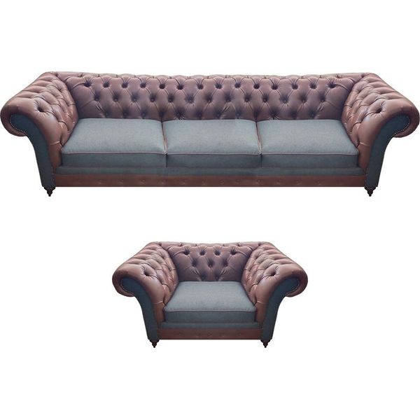 Set Di Divani Moderni Di Design Set Di Tappezzeria Set Di Divani In Pelle Di Lusso Divani Chesterfield-image