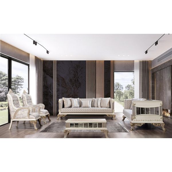 Set Di Divani Chesterfield Classici 3+3+1+1 Posti Poltrone Divani Di Lusso-image