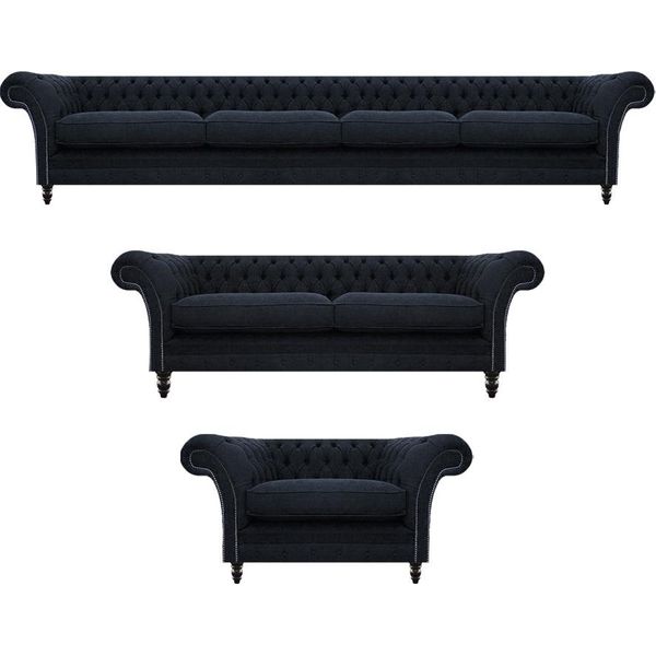 Divano Divano Imbottito Set Di Divani Set Di Divani Moderni 3 Pezzi Chesterfield-image