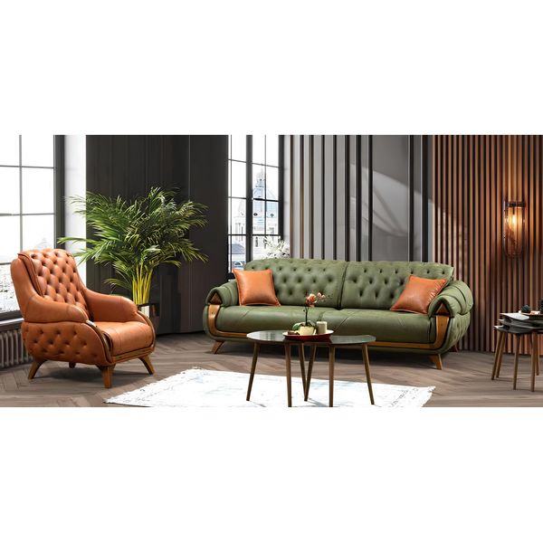 Set Di Divani 3+1 Posti Gruppo Divano Poltrona Chesterfield Divani Set Divano Lusso-image