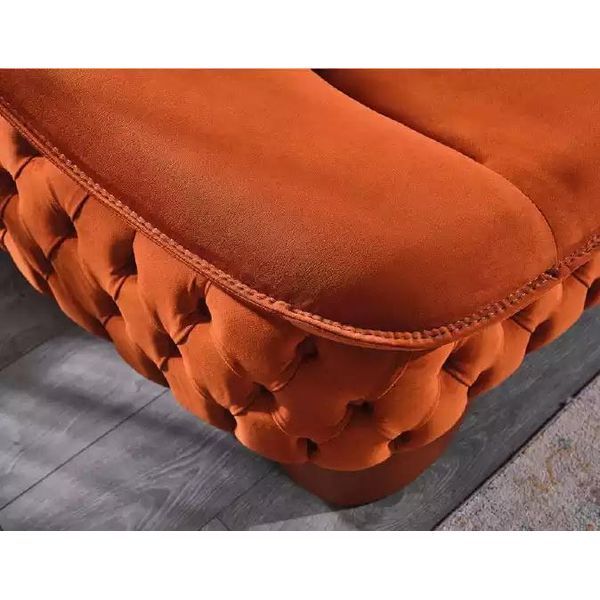 Set Di Divani 3+3+1 Posti Set Di Divani Chesterfield Da Salotto Completo 3 Pezzi-image
