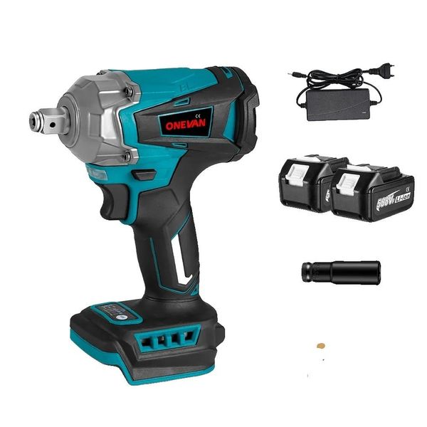 Avvitatore Elettrico A Impulsi, Coppia 1200 Nm, Motore Brushless, 2 Pacchi Batteria A-image