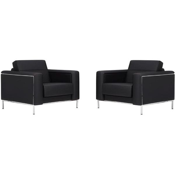 Poltrona 1 Posto Lounge Tessile Mobili Da Ufficio Di Lusso 2X Poltrona Design Poltrona Moderna-image