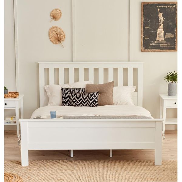 Letto Letto Matrimoniale Letto Per Dormire Letto In Legno Letti Per Camera Da Letto Struttura Del Letto Bianco-image