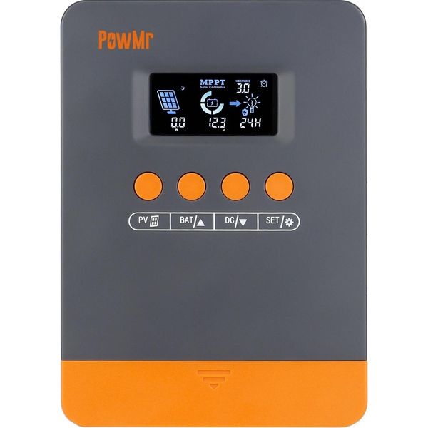 Regolatore Di Carica Solare Powmr Mppt, Efficienza Di Carica Fino Al 99%, Compatibile Con Batterie Al Litio E Al Gel, 25A Mppt-image