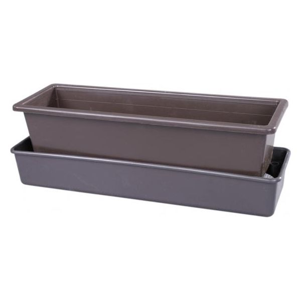 Nohel Garden Chest LebiŠ Autoinnaffiante Con Stoppini In Plastica Colore: Marrone, Larghezza: 50 Cm-image