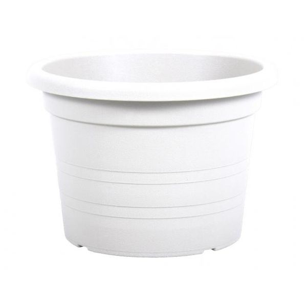 Vaso Da Giardino Nohel Cilindro In Plastica Bianca D50X35Cm-image